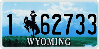 WY license plate 162733