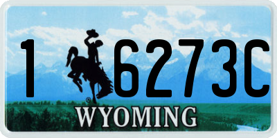 WY license plate 16273C