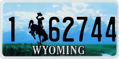 WY license plate 162744