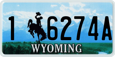 WY license plate 16274A
