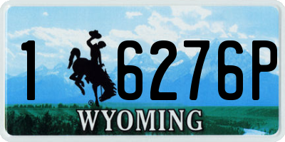 WY license plate 16276P