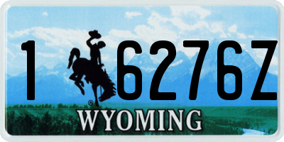 WY license plate 16276Z