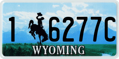 WY license plate 16277C
