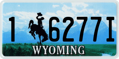 WY license plate 16277I
