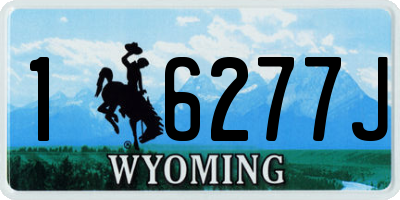 WY license plate 16277J