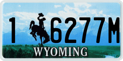 WY license plate 16277M