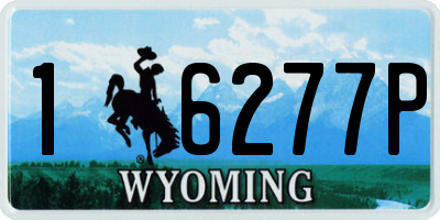 WY license plate 16277P