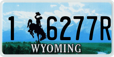 WY license plate 16277R