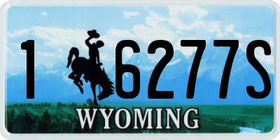 WY license plate 16277S