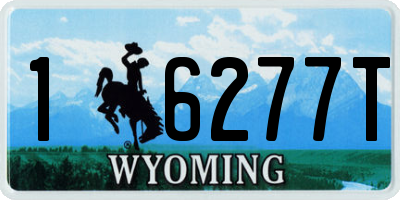 WY license plate 16277T