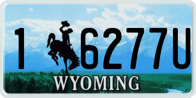 WY license plate 16277U