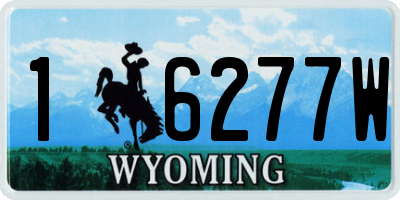 WY license plate 16277W
