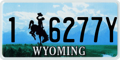 WY license plate 16277Y