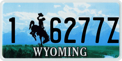 WY license plate 16277Z