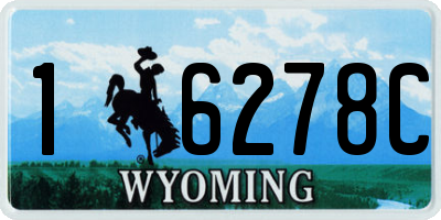 WY license plate 16278C