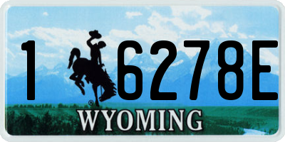 WY license plate 16278E