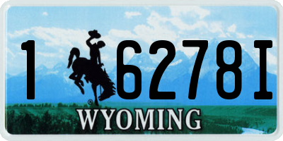 WY license plate 16278I