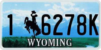 WY license plate 16278K