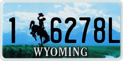 WY license plate 16278L