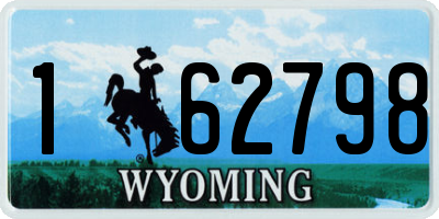 WY license plate 162798