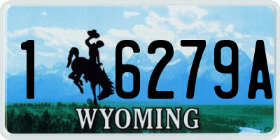 WY license plate 16279A