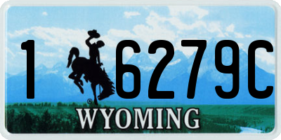 WY license plate 16279C