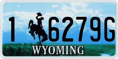 WY license plate 16279G