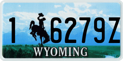 WY license plate 16279Z