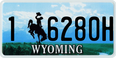 WY license plate 16280H