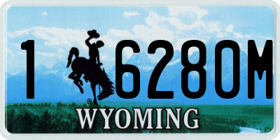 WY license plate 16280M