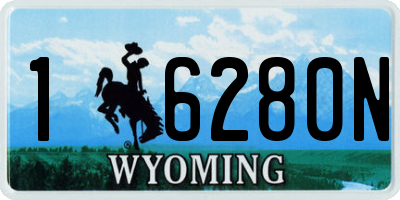 WY license plate 16280N