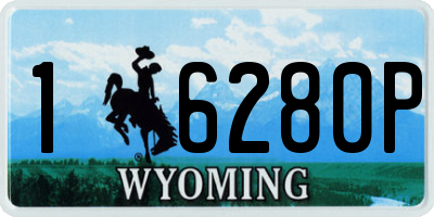 WY license plate 16280P
