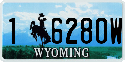 WY license plate 16280W