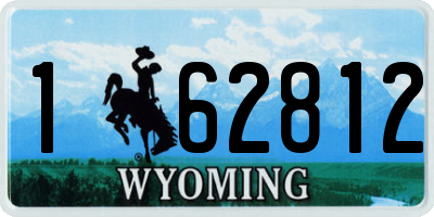 WY license plate 162812