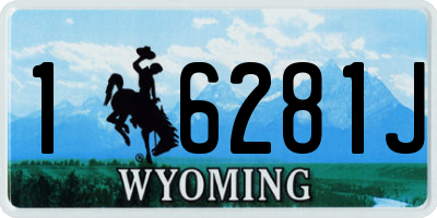 WY license plate 16281J