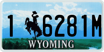 WY license plate 16281M