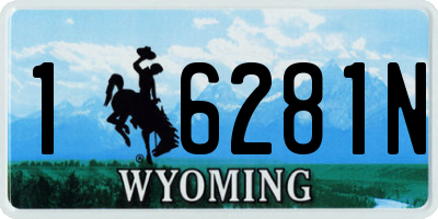 WY license plate 16281N