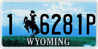 WY license plate 16281P