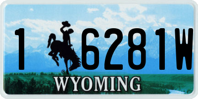 WY license plate 16281W