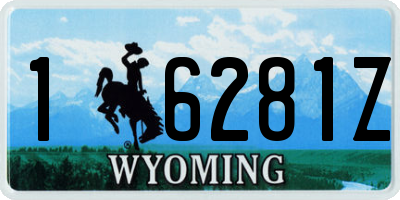 WY license plate 16281Z