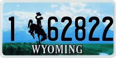 WY license plate 162822