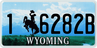 WY license plate 16282B