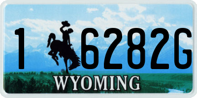 WY license plate 16282G
