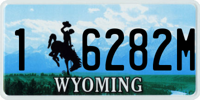 WY license plate 16282M