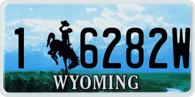 WY license plate 16282W