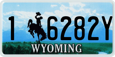 WY license plate 16282Y