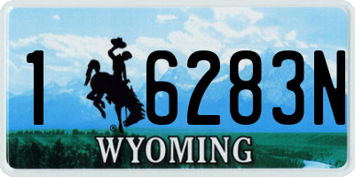 WY license plate 16283N