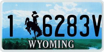 WY license plate 16283V