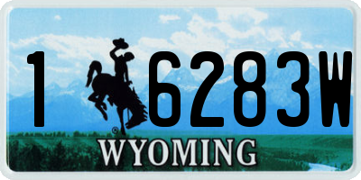 WY license plate 16283W
