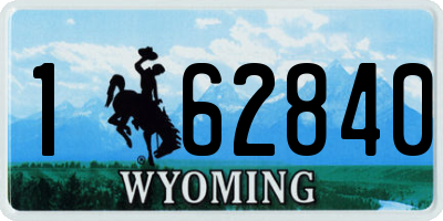 WY license plate 162840